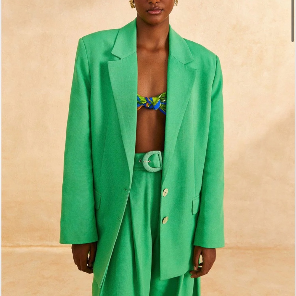 Farm Rio Bright Green Blazer Size Small New With Tags